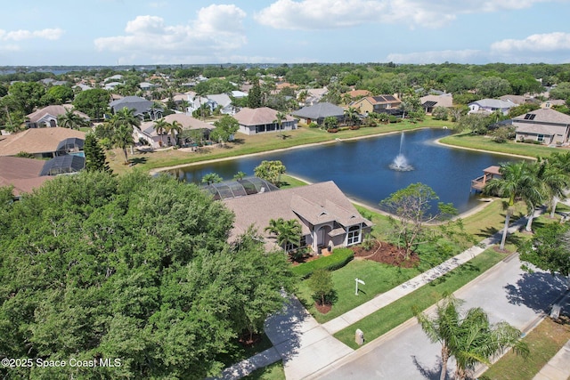 2702 Barrow Dr, Merritt Island, FL 32952 - aerial view featuring a residential view and a water view