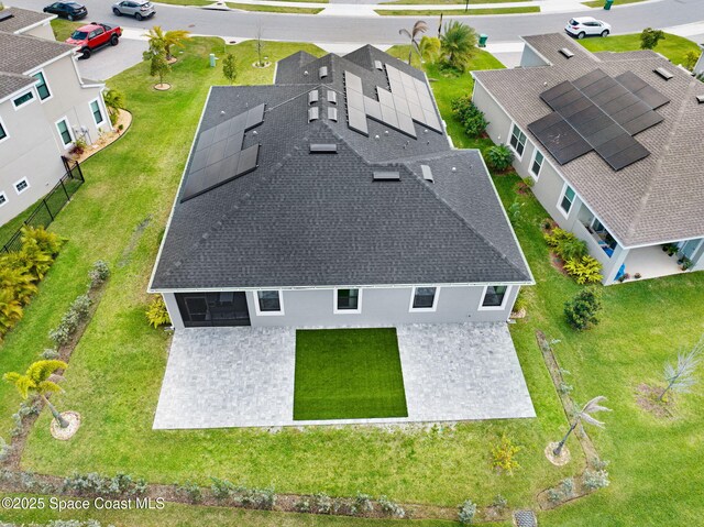 bird's eye view with a residential view