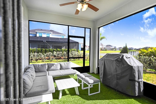 view of sunroom / solarium