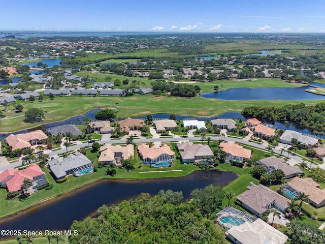 706 Palmer Way, Melbourne, FL 32940 - aerial perspective of suburban area featuring a large body of water and a local golf course