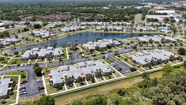 1480 Malibu Cir NE Unit 111, Palm Bay, FL 32905 - birds eye view of property featuring a water view and a residential view