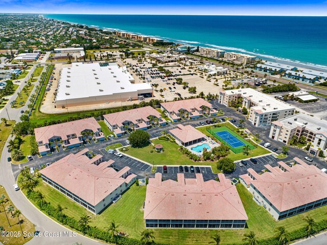 129 Lancha Cir Unit 201, Indian Harbour Beach, FL 32937 - bird's eye view featuring a water view