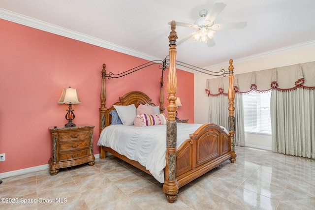 2298 Mantilla Ave SE, Palm Bay, FL 32909 - bedroom with baseboards and crown molding
