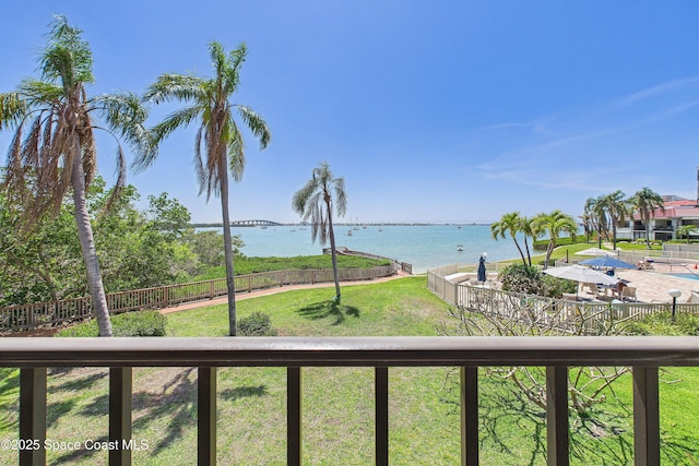 6365 Bahia Del Mar Blvd S Unit 210, Saint Petersburg, FL 33710 - property view of water featuring a fenced backyard