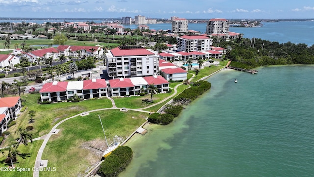 6365 Bahia Del Mar Blvd S Unit 210, Saint Petersburg, FL 33710 - aerial view featuring a water view and a view of city