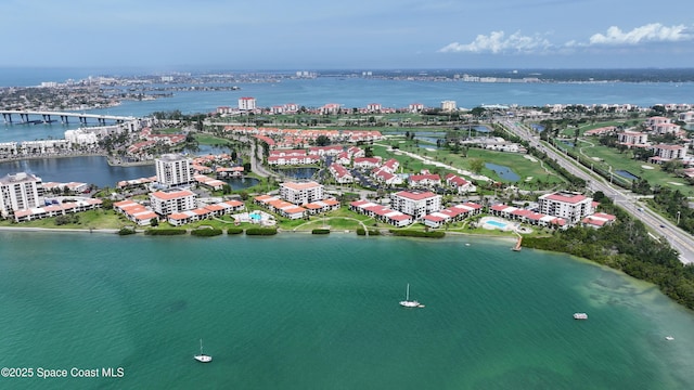 6365 Bahia Del Mar Blvd S Unit 210, Saint Petersburg, FL 33710 - aerial view featuring a water view and a view of city