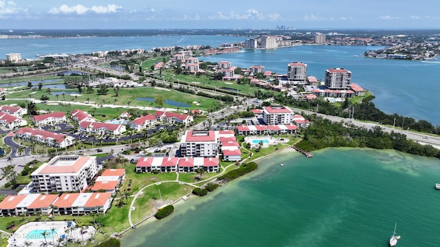6365 Bahia Del Mar Blvd S Unit 210, Saint Petersburg, FL 33710 - bird's eye view featuring a water view and a city view
