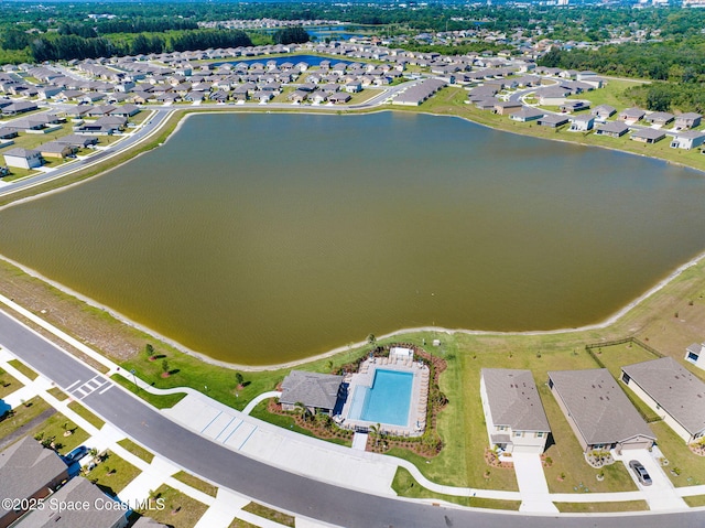 1217 Casey Ave, Rockledge, FL 32955 - aerial view of residential area featuring a nearby body of water and a pool area