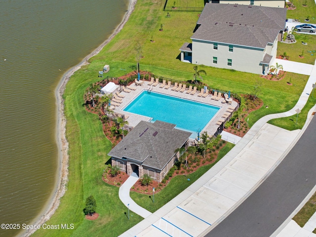 1217 Casey Ave, Rockledge, FL 32955 - drone / aerial view of a large body of water and a pool area