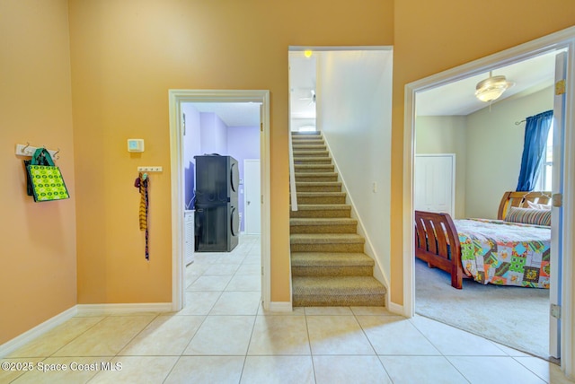 1772 Windbrook Dr SE, Palm Bay, FL 32909 - stairs with baseboards and tile patterned floors