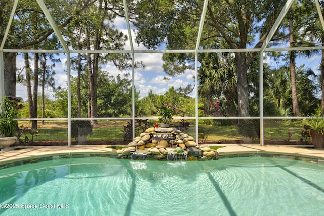 1772 Windbrook Dr SE, Palm Bay, FL 32909 - pool featuring glass enclosure