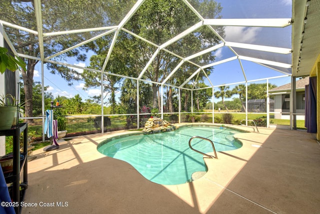 1772 Windbrook Dr SE, Palm Bay, FL 32909 - pool featuring a lanai and a patio