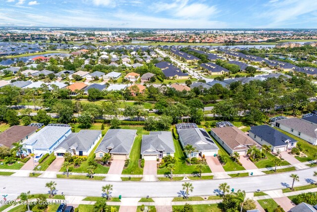 drone / aerial view featuring a residential view