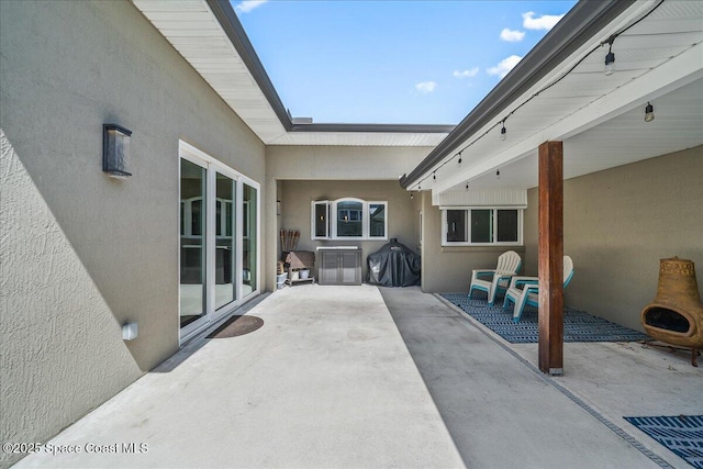 view of patio featuring grilling area