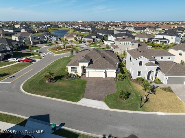 bird's eye view with a residential view