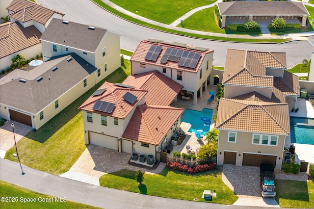 birds eye view of property featuring a residential view