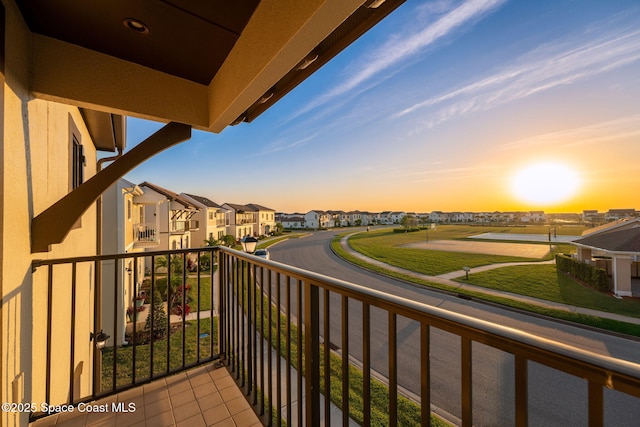 balcony with a residential view