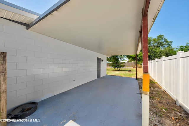 view of patio / terrace with a fenced backyard