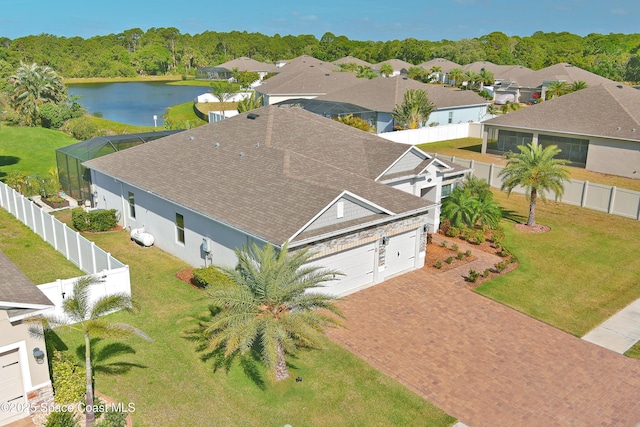 4710 Hebron Dr, Merritt Island, FL 32953 - aerial view featuring a residential view and a water view