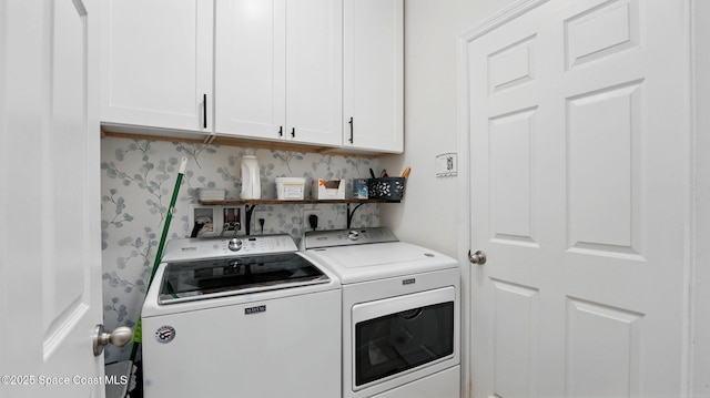 1546 Litchfield Dr, Melbourne, FL 32904 - laundry room featuring cabinet space and washing machine and clothes dryer