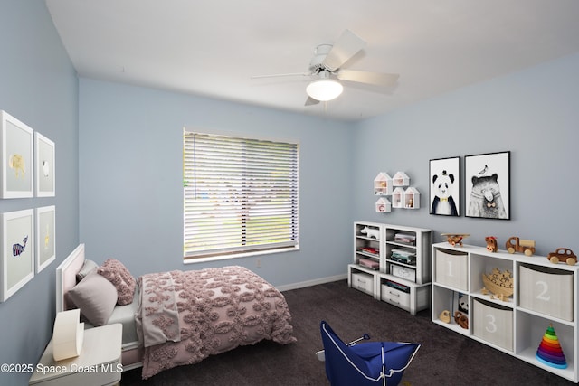 881 Brookson Ave NW, Palm Bay, FL 32907 - bedroom featuring ceiling fan, carpet floors, and baseboards
