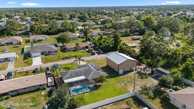 drone / aerial view featuring a residential view