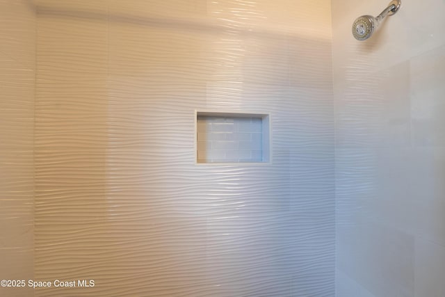 details with tiled shower