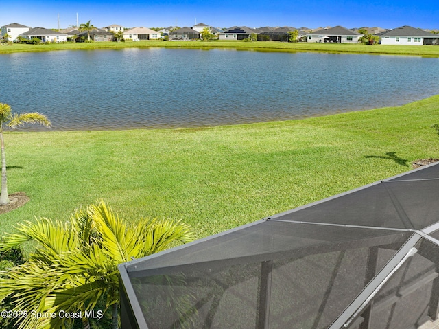 property view of water featuring a residential view