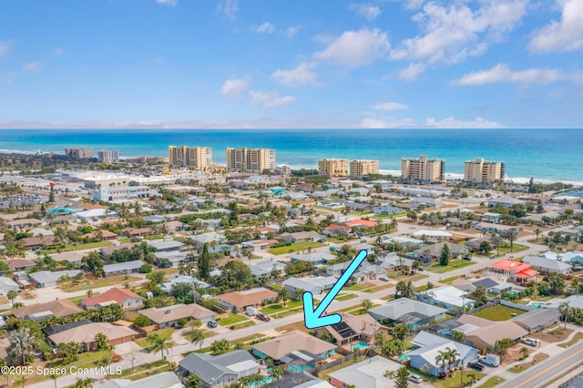 265 Sheridan Ave, Satellite Beach, FL 32937 - aerial view with a water view and a city view