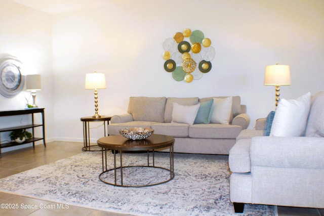 830 Remington Green Dr SE, Palm Bay, FL 32909 - living area with baseboards and tile patterned flooring