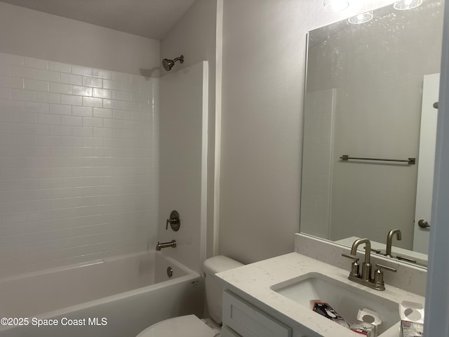 1128 Soleway Ave, Palm Bay, FL 32907 - full bathroom featuring toilet, vanity, and shower / tub combination