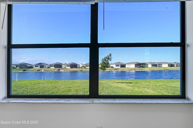 property view of water with a residential view