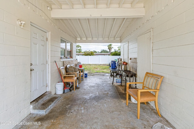 view of patio with fence