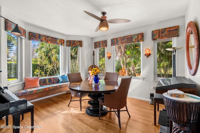 450 Ross Ave, Melbourne Beach, FL 32951 - sunroom with baseboards, wood finished floors, and a textured ceiling
