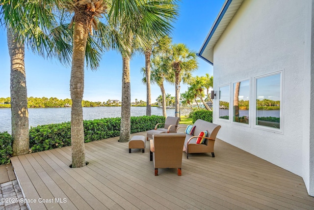 450 Ross Ave, Melbourne Beach, FL 32951 - wooden deck with a water view