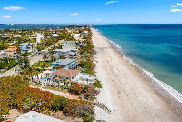 450 Ross Ave, Melbourne Beach, FL 32951 - birds eye view of property with a water view and a beach view