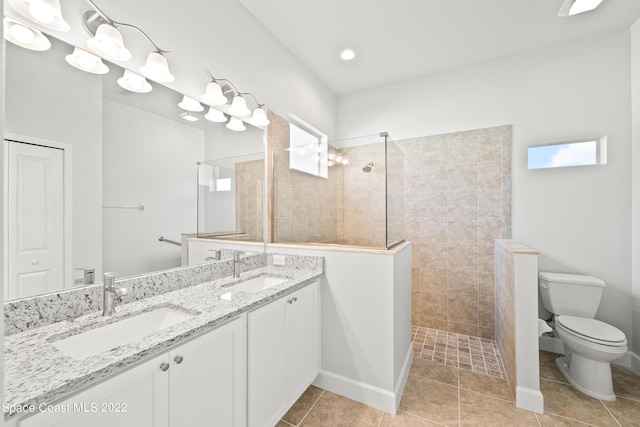 4280 Alamanda Key Dr, Melbourne, FL 32901 - bathroom featuring a sink, toilet, and walk in shower