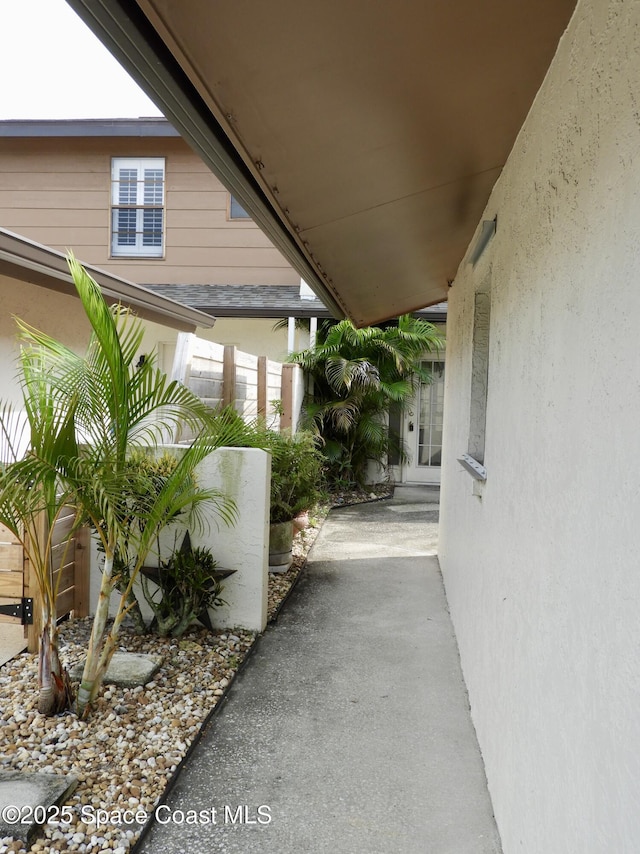 exterior space featuring fence