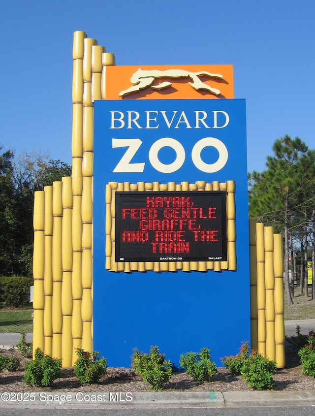 view of community sign