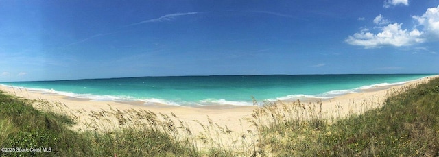 water view featuring a beach view