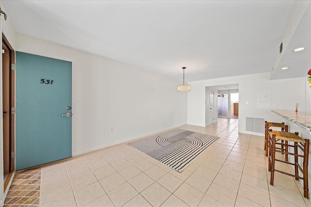 2101 Atlantic St Unit 531, Melbourne Beach, FL 32951 - entrance foyer featuring light tile patterned floors, visible vents, and recessed lighting