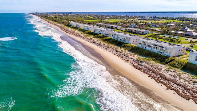 2101 Atlantic St Unit 531, Melbourne Beach, FL 32951 - birds eye view of property with a water view and a view of the beach