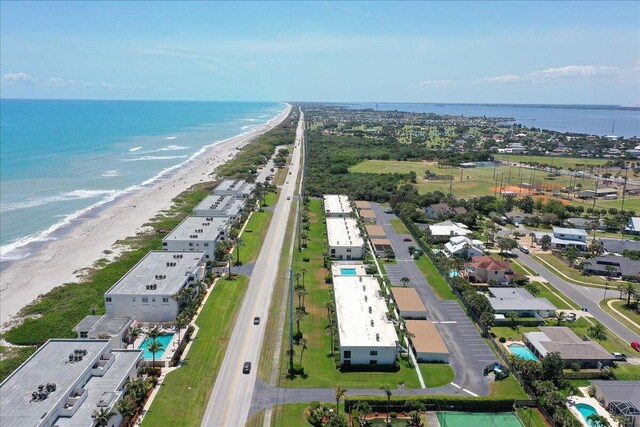 2101 Atlantic St Unit 531, Melbourne Beach, FL 32951 - drone / aerial view with a water view and a view of the beach