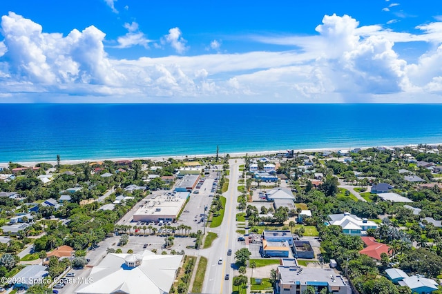 1700 Atlantic St Unit 12, Melbourne Beach, FL 32951 - aerial view featuring a view of the beach, a residential view, and a water view