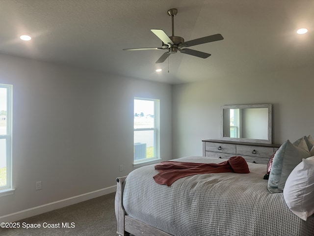1136 Kylar Dr, Palm Bay, FL 32907 - bedroom with baseboards, multiple windows, carpet, and recessed lighting