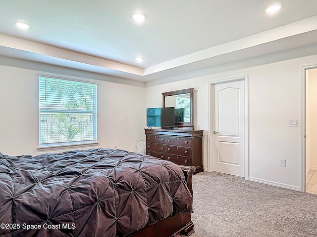 1314 Victory Palm Dr, Edgewater, FL 32132 - carpeted bedroom with baseboards and recessed lighting