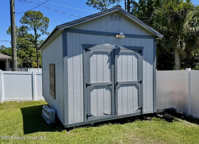 2507 Peralta Dr, Palm Bay, FL 32909 - view of shed with a fenced backyard