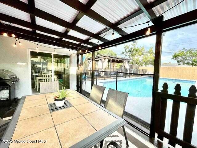 view of sunroom