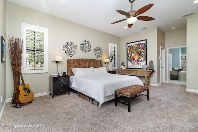 897 Yellow Wood Ct SE, Palm Bay, FL 32909 - bedroom featuring light carpet, visible vents, and recessed lighting