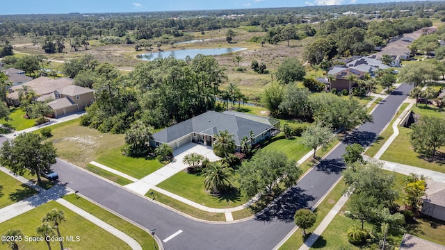 897 Yellow Wood Ct SE, Palm Bay, FL 32909 - birds eye view of property with a water view and a residential view